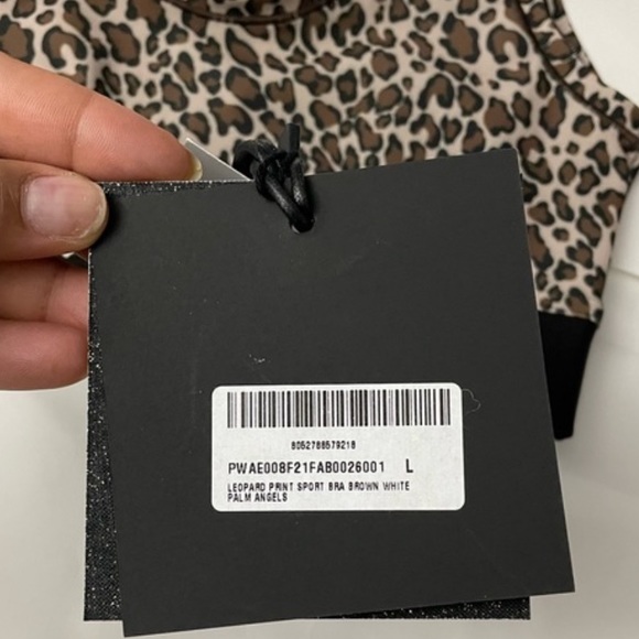 Leopard Print Sports Bra Brown and White - Picture 7 of 7
